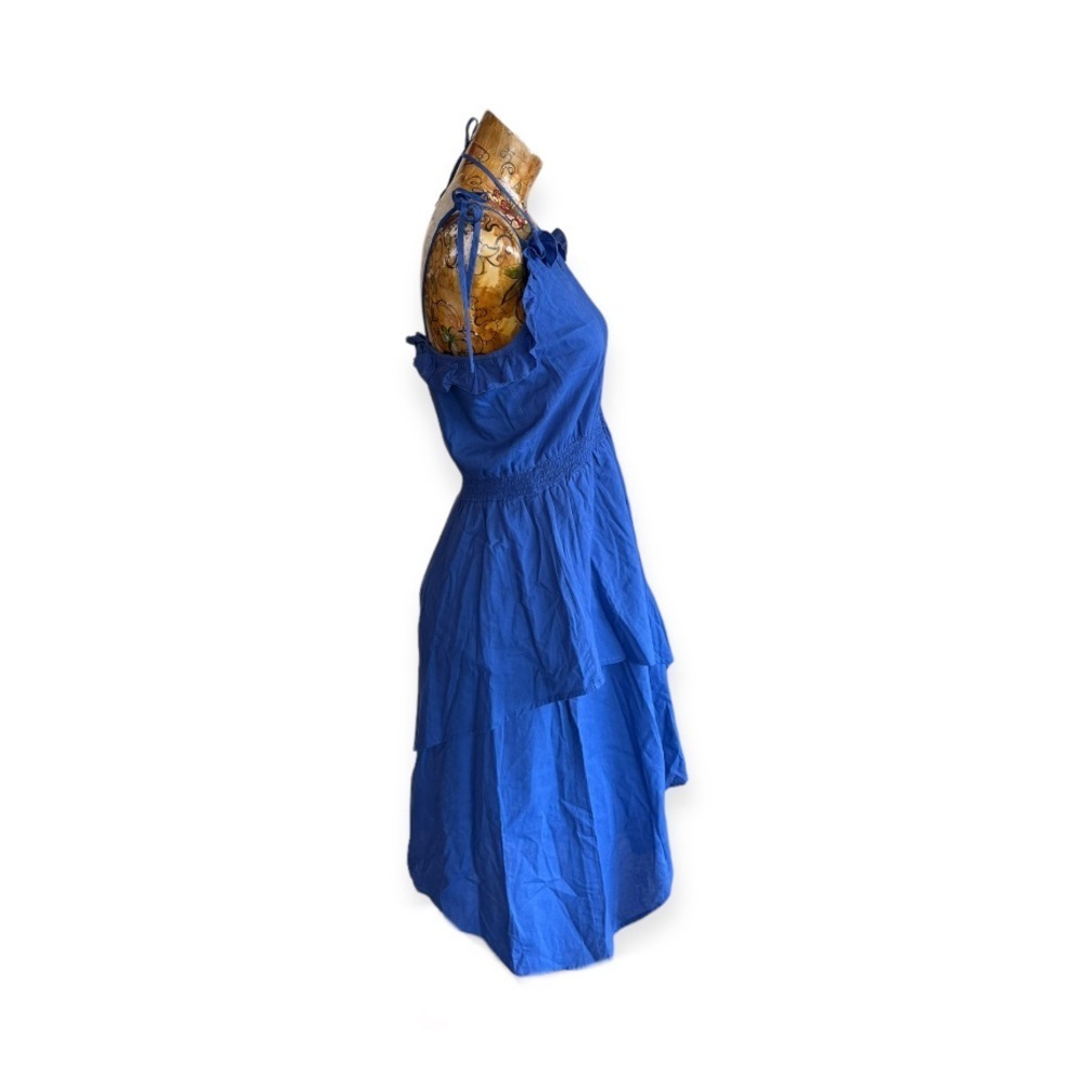 Suzabelle Anthropologie blue dress sleeveless tie up sleeves Small - Picture 3 of 7